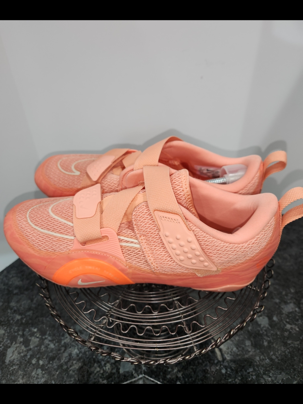 Nike Womens  Peach/Coral Velcro Athletic Sneakers